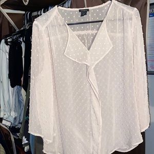 See through long sleeve blouse